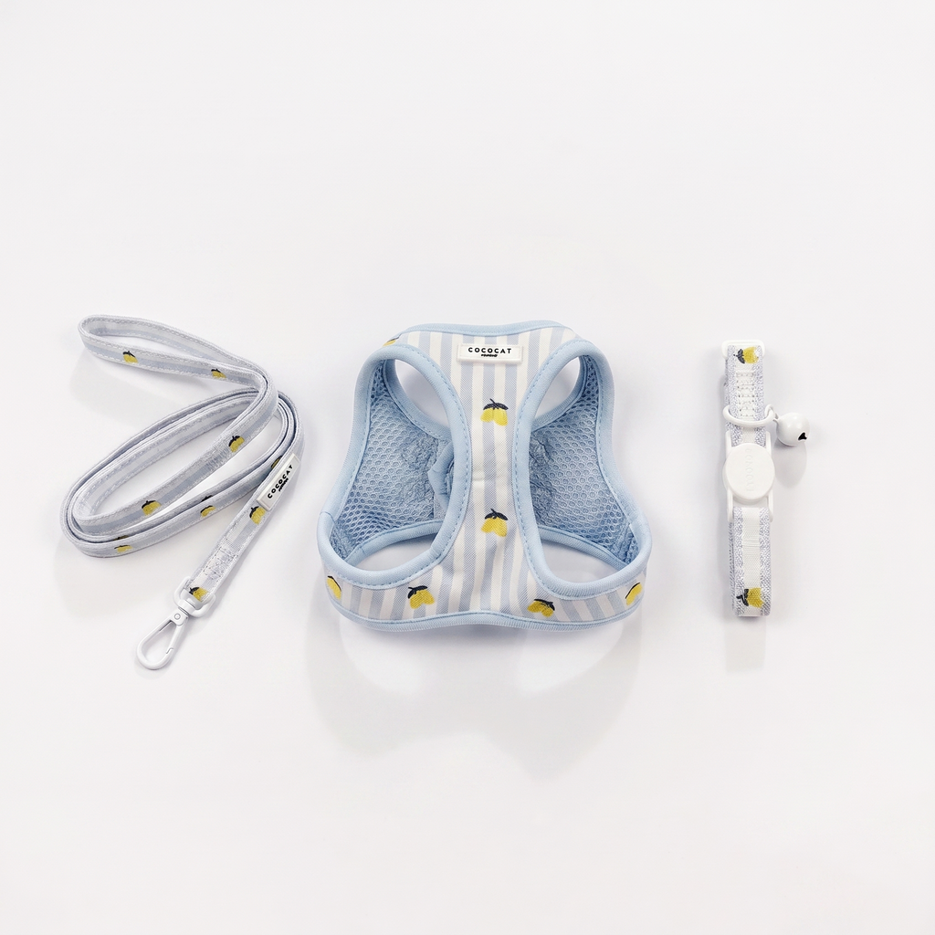 Cat Harness, Lead and Collar Bundle - Living La Vida Lemon